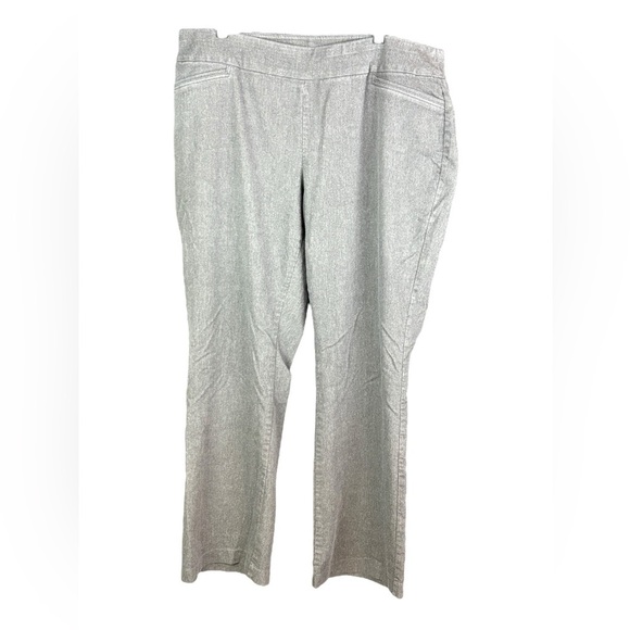 Croft & Barrow Gray Straight Leg Pull On Pants w/ Faux Front Pockets (Size 20L) - Picture 1 of 4